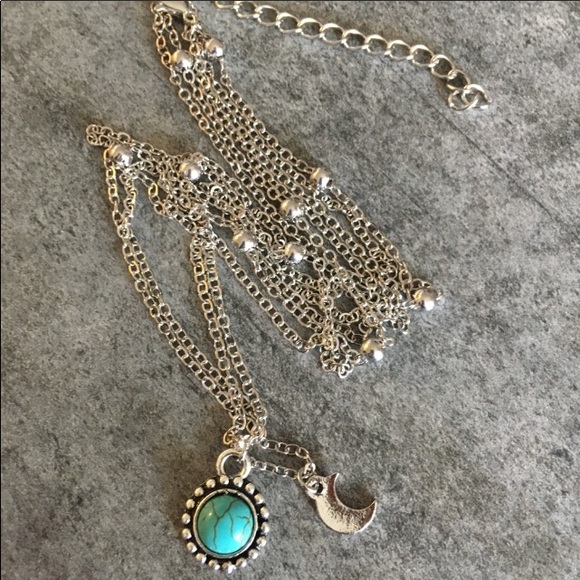 3 Layer Boho Chic Silver Toned Necklace - Picture 7 of 8